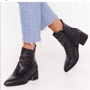 Nasty Gal Forever Misunder-stud Ankle Boots Women’s 7.5